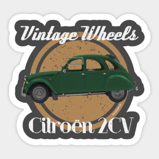 Vintage Wheels - Citroen 2CV Sticker